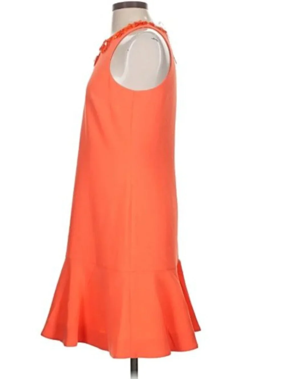 Trina Turk | NWT Beaded Cocktail Dress Coral Size 2 Drop Waist Cruise Resort - Picture 4 of 7